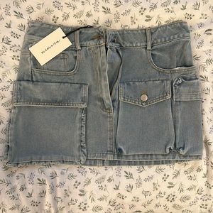Cargo Denim miniskirt